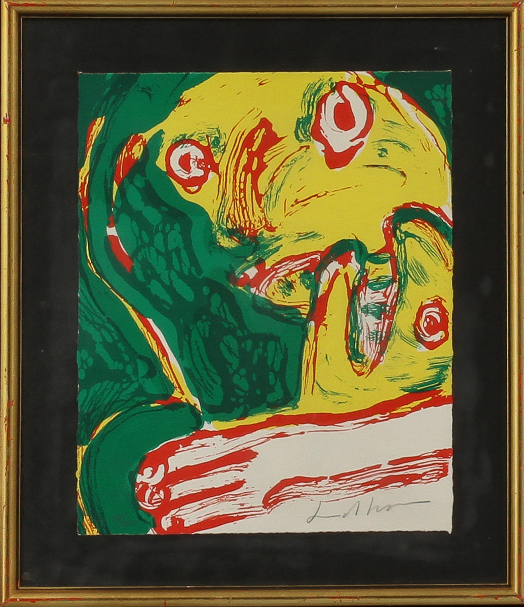BENGT LINDSTRÖM. Figurkomposition. Färglitografi, signerad och numrerad 84/150.