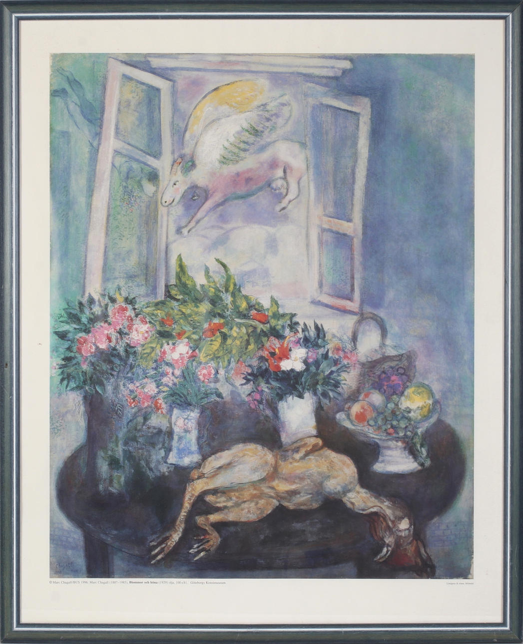 MARC CHAGALL. EFTER. Utställningsaffisch, Göteborgs Konstmuseum, 1996.