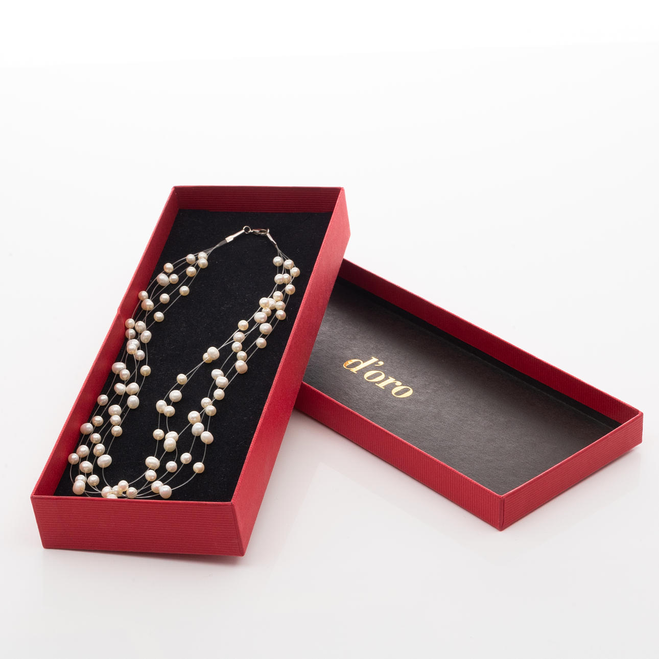 COLLIER, Sterlingsilver, Pärlor.