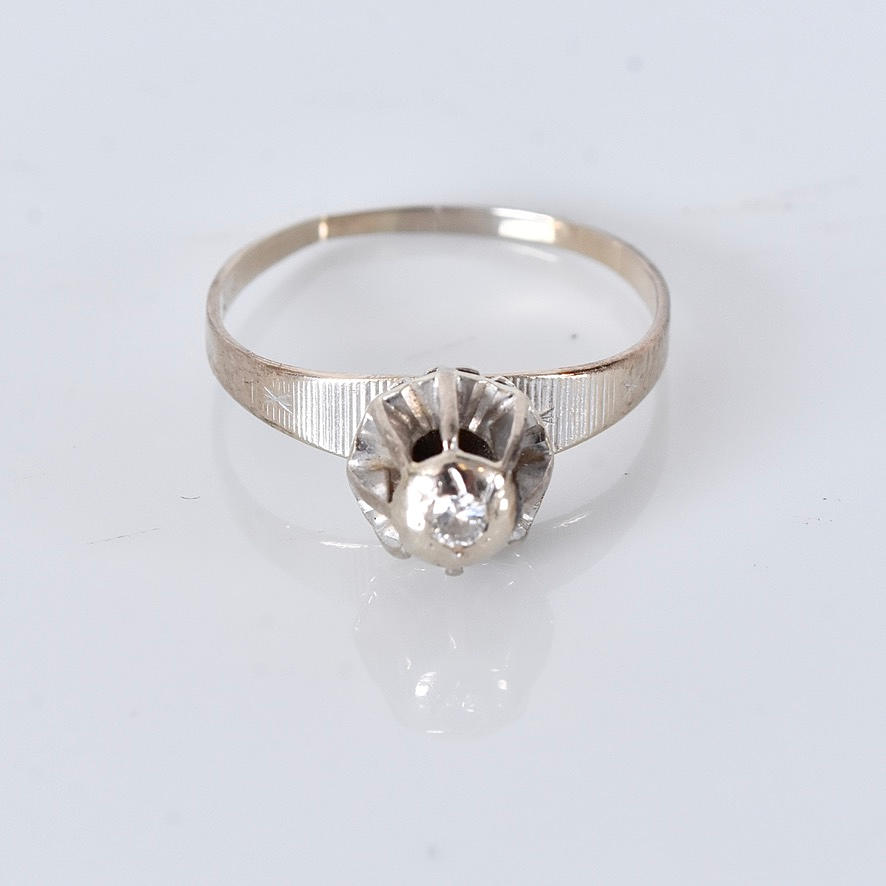 DIAMANTRING, vitguld 14K.