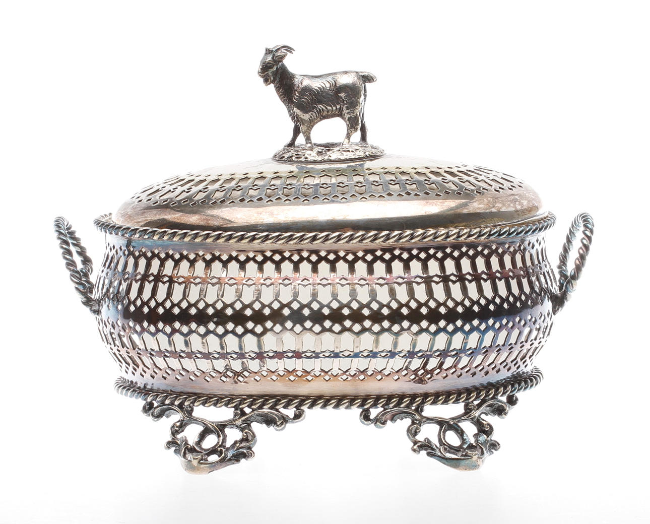 TERRIN med LOCK, nysilver, 1900-talets första hälft.