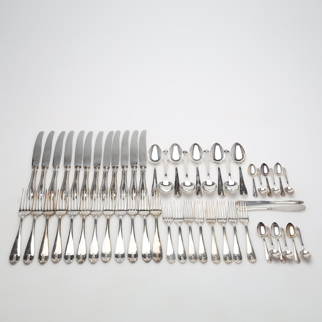 BESTICK, 55 delar, Nysilver.