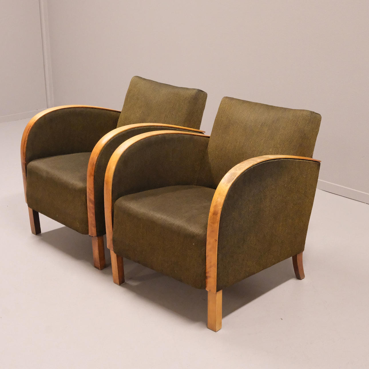 ARMCHAIRS, A PAIR, ART DECO, 1930s/40s.