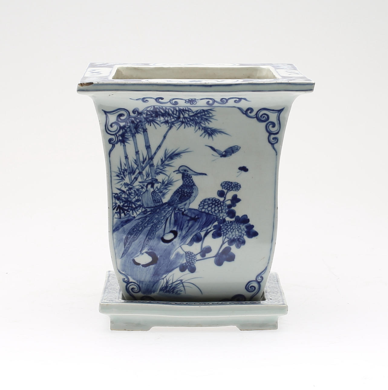 YTTERFODER MED FAT, porslin, Kina, 1900-/2000-tal.