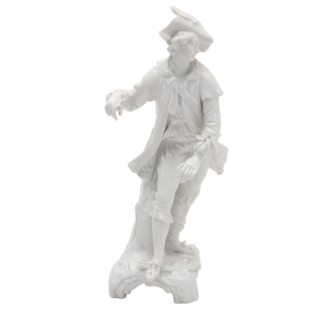 "1700-talsyngling", figurin i glaserat porslin från KPM, 1900-tal