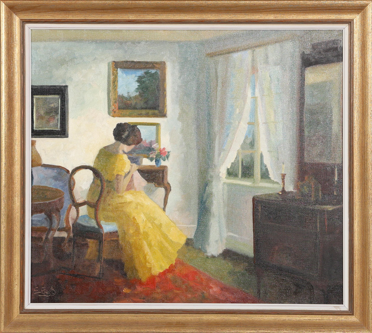 EDIT GERT. OIL ON CANVAS, Signed.