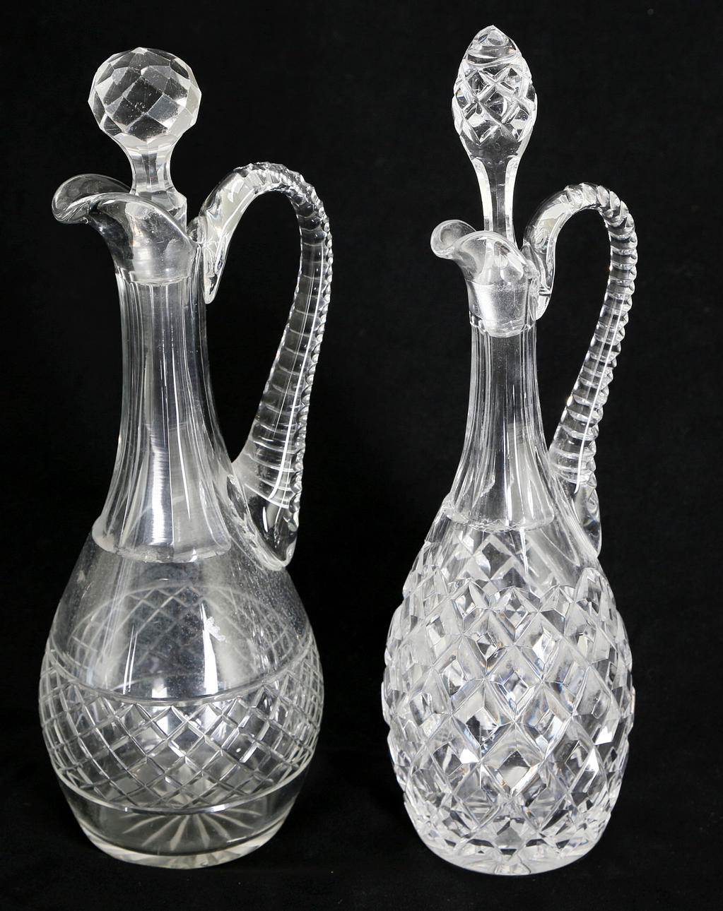 KARAFFER, 2 st, glas, 1900-tal.