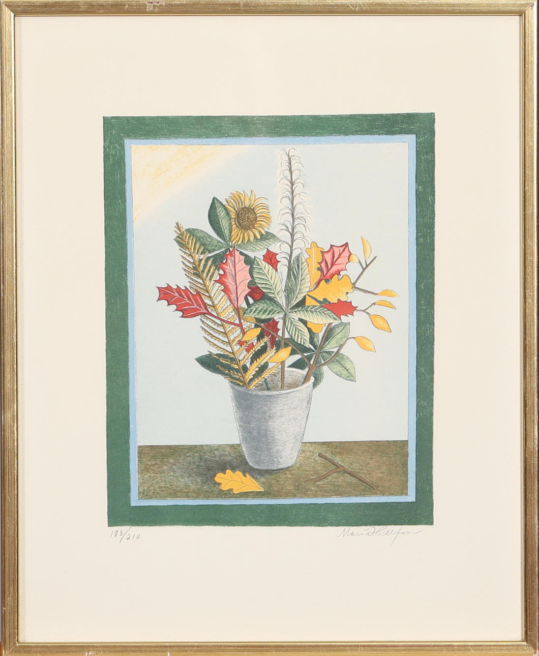 MARIA HILLFON. LITHOGRAPH, signed and numbered.