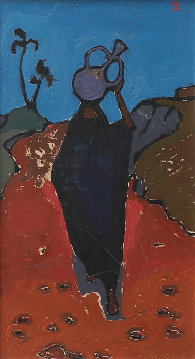 HARIES LAGERBRINK. Olja på pannå, signerad.