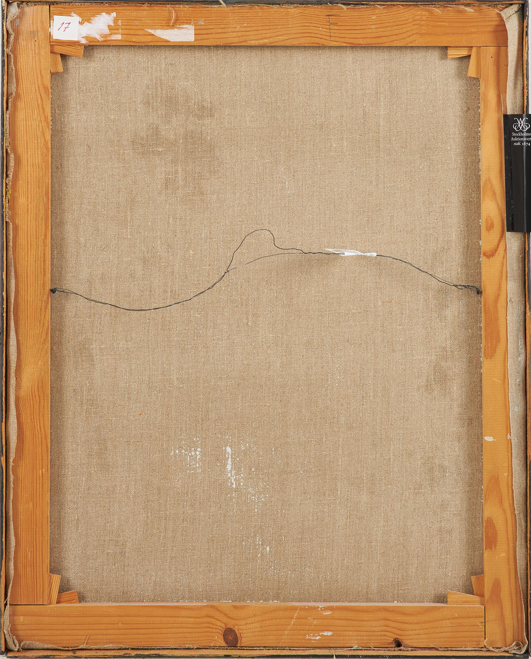 OLOF ARÉN. Man in profile, oil on canvas, concrete applications, signed ...
