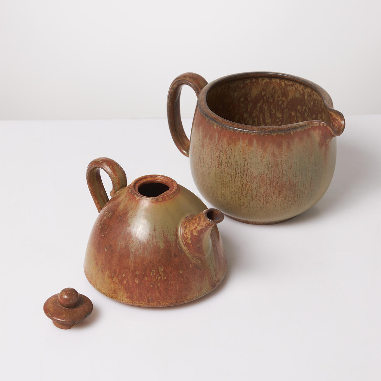 GUNNAR NYLUND. Teapot, so-called double teapot, glazed stoneware