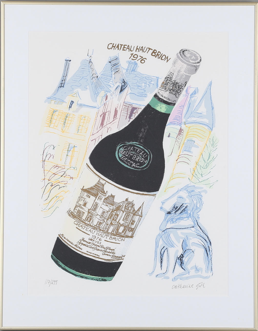 CATHARINA GÖTH. 'Chateau Haut Brion', serigrafi, signerad samt numrerad.