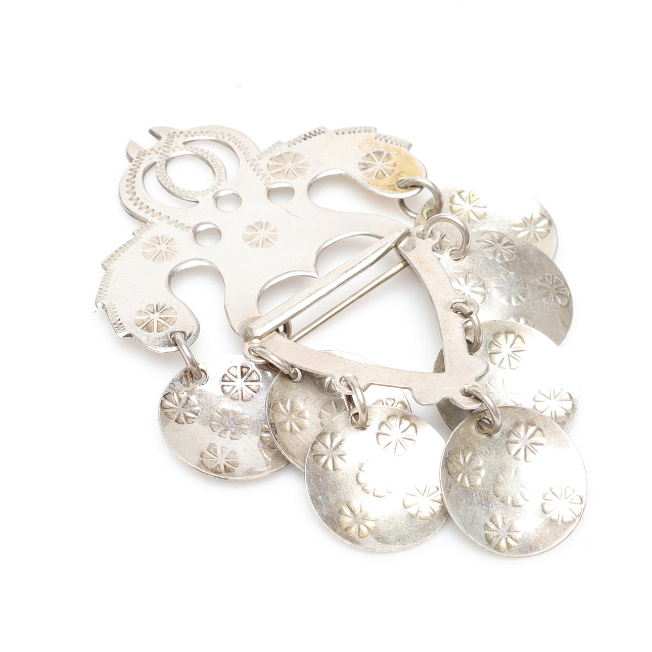 BROSCH, folkdräkt, silver, vikt ca 10,5 g.