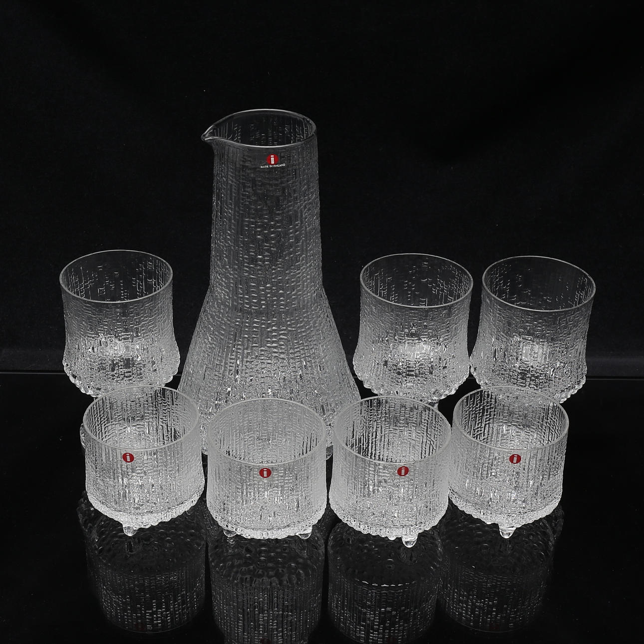 GLASSERVISDELAR, 8 delar, m" Ultima Thule " Tapio Wirkkala Iittala.