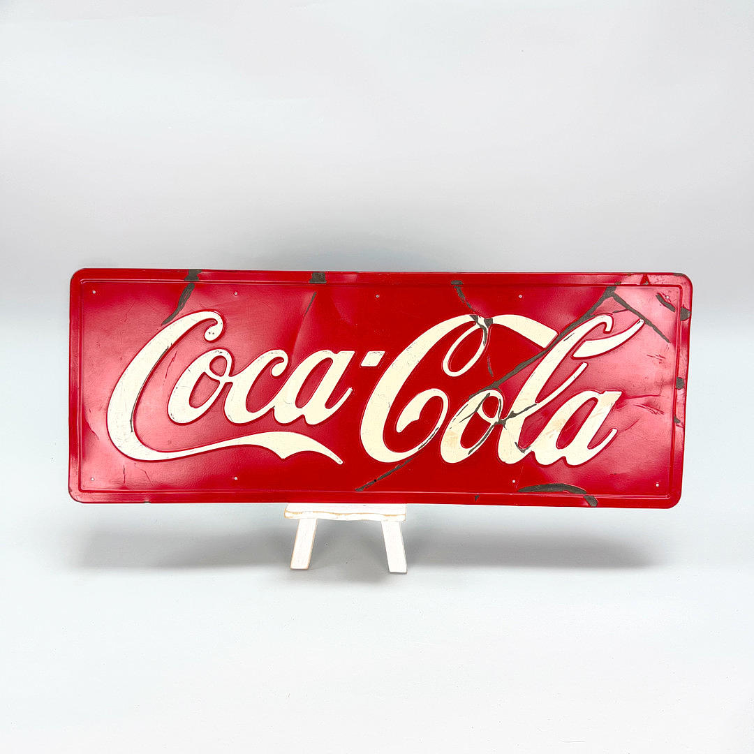 COCA-COLA SKYLT - Plåtskylt.
