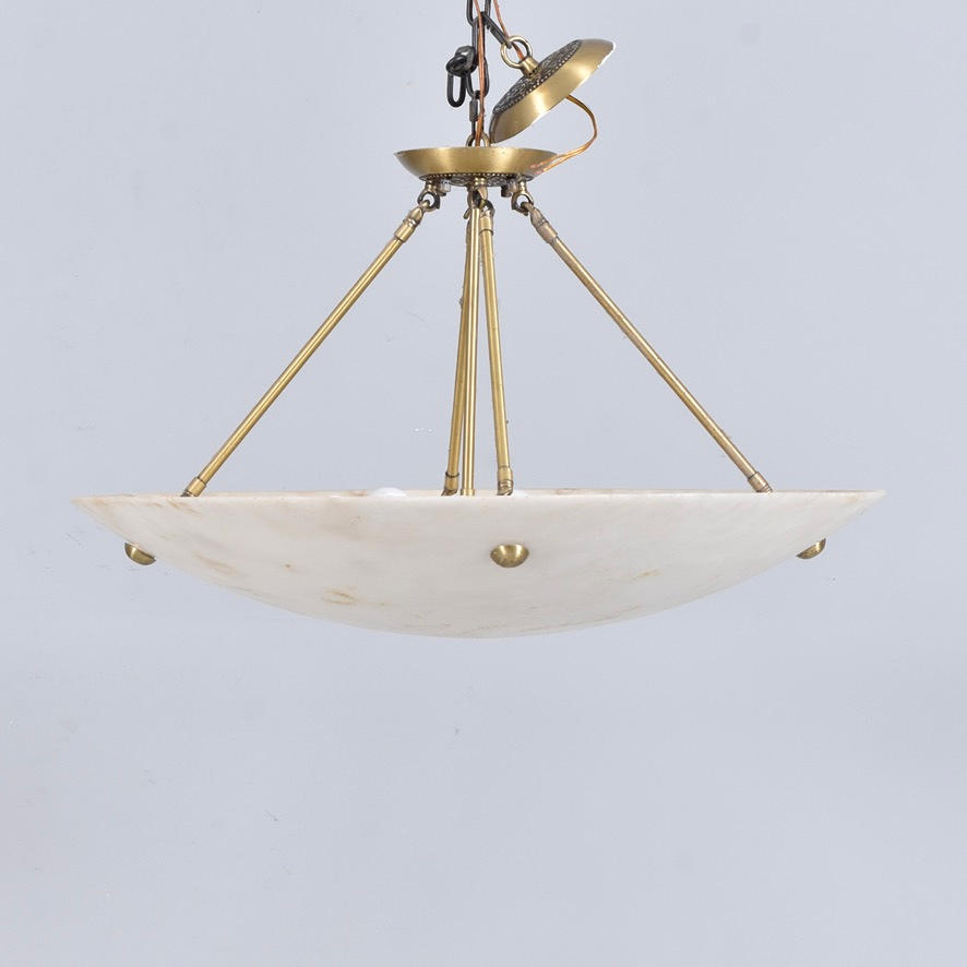 TAKPLAFOND, alabaster/mässing, 1900-tal.