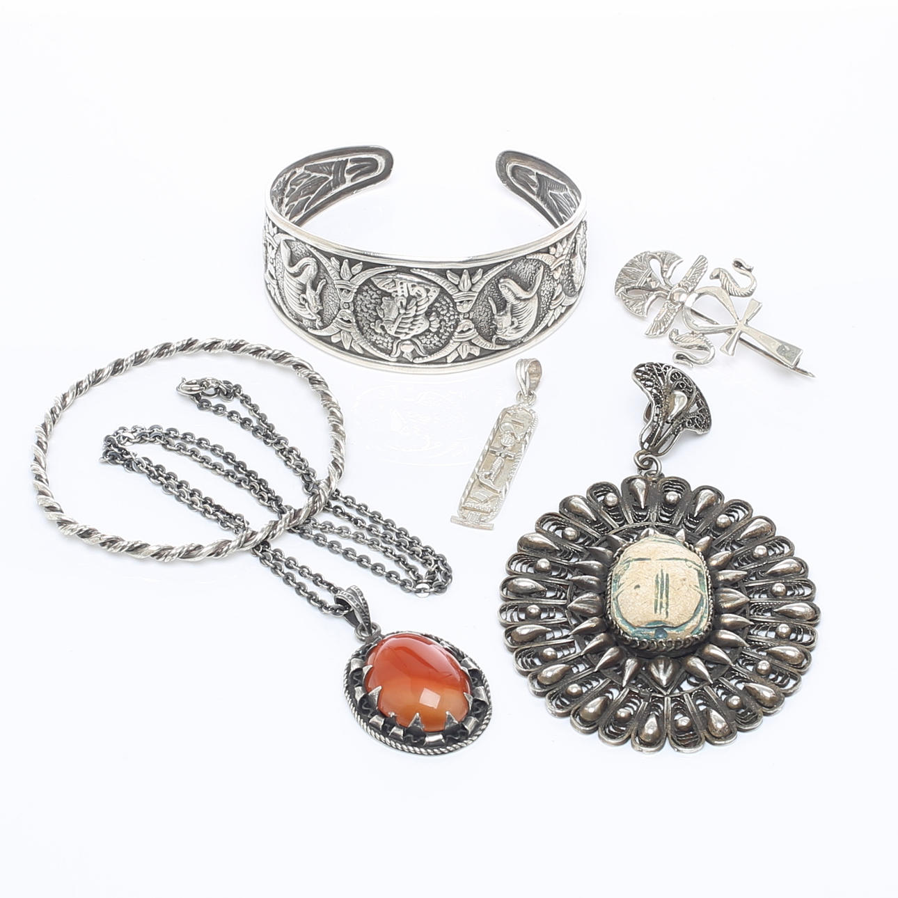 SMYCKEN, 6 delar, mestadels Egypten, 1900/2000-tal.