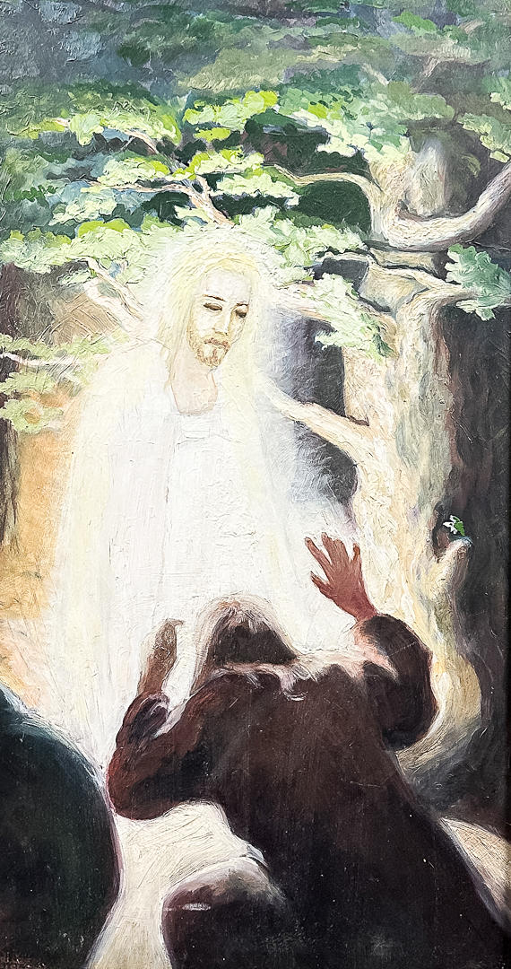 Oidentifierad konstnär, 1945. Olja på Pannå.