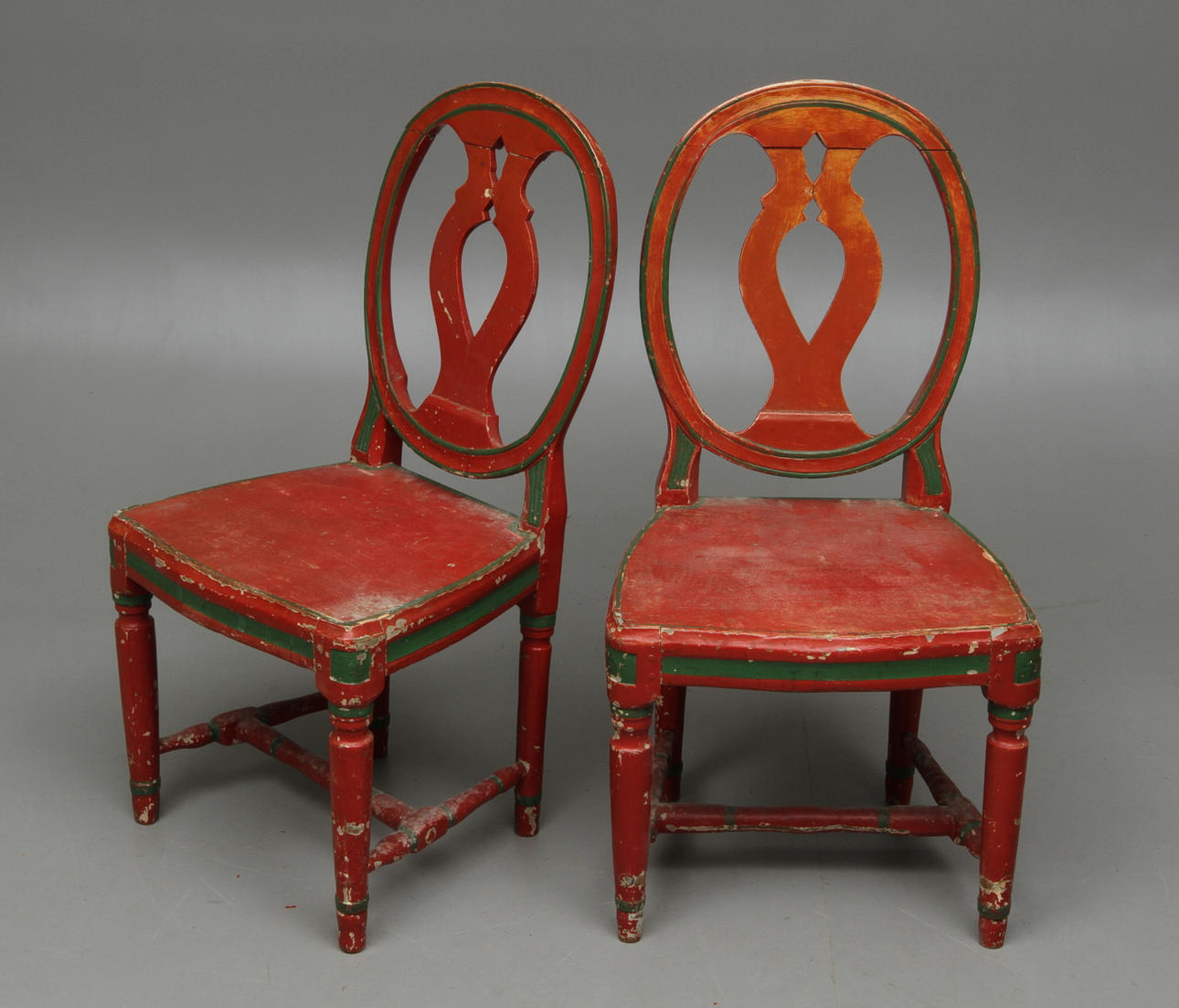 STOLAR, 2 st, svenska modellen, 1700-tal.