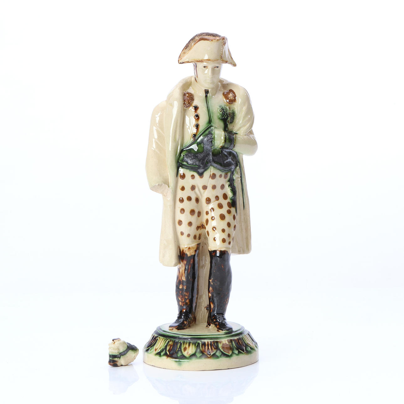 HÖGANÄS, NAPOLEON. Glazed ceramic. 19th century.