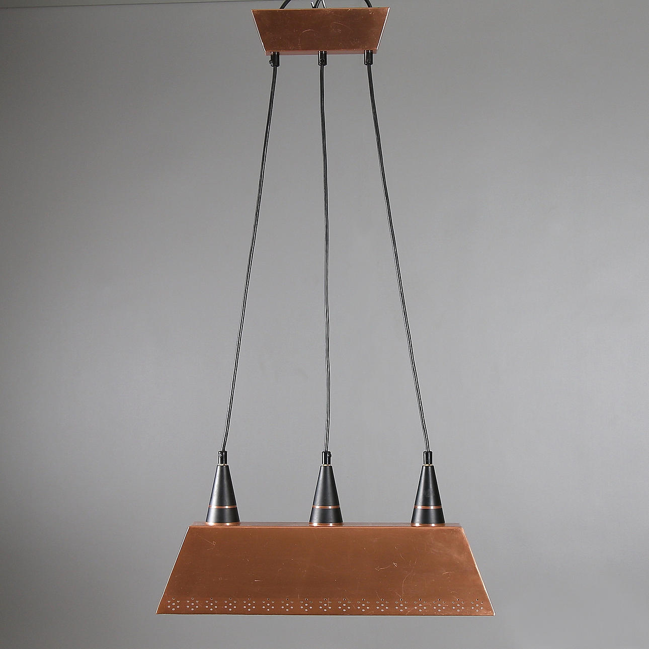 TAKLAMPA, kopparplåt, 1960/70-tal.