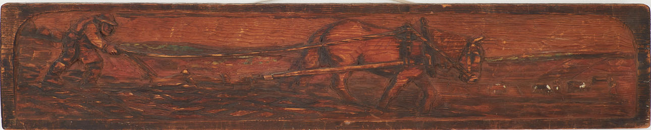 HAMPE SVANBERG. "Aftonsol", relief, trä, monogramsignerad HHS.