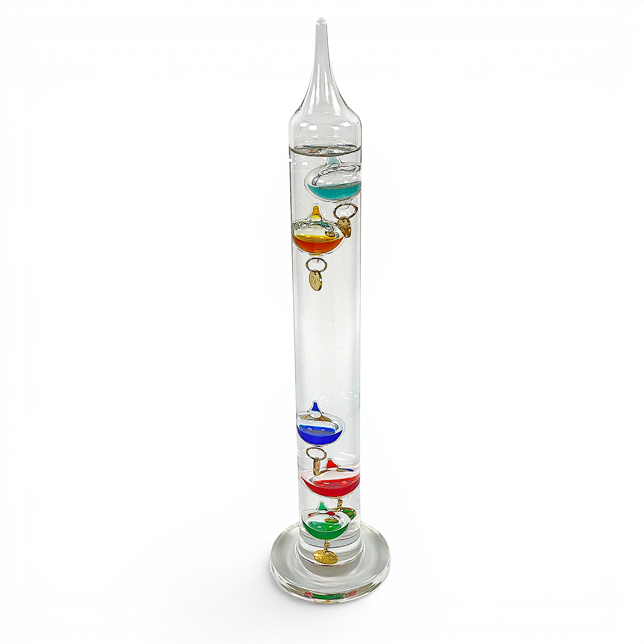 THERMOMETER. Glass, Galileo type, contemporary.