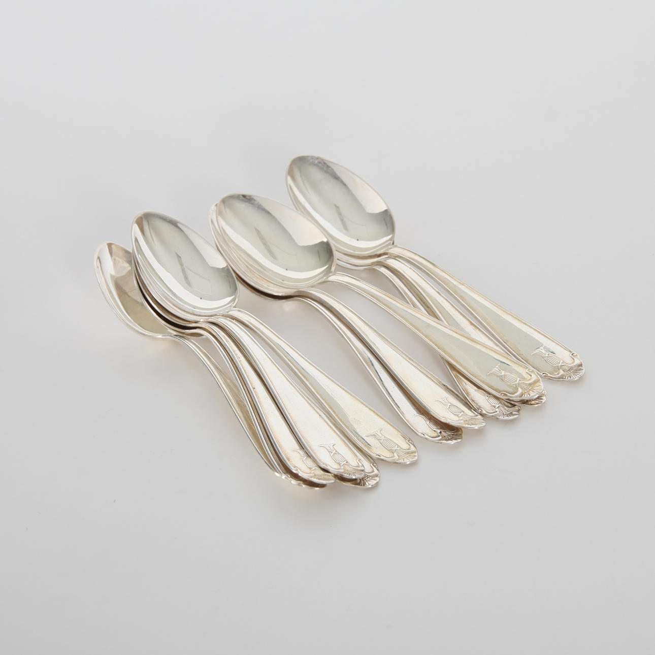 TEASPOONS "Vasa", 12 pcs, silver, 1960s/70s.