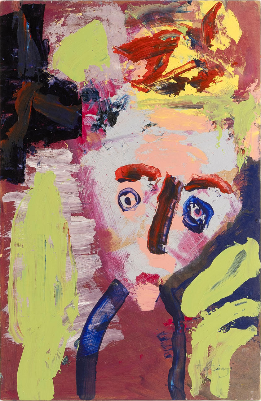 IMRE ANTONYI (1932-2025). Composition, oil on panel, signed.
