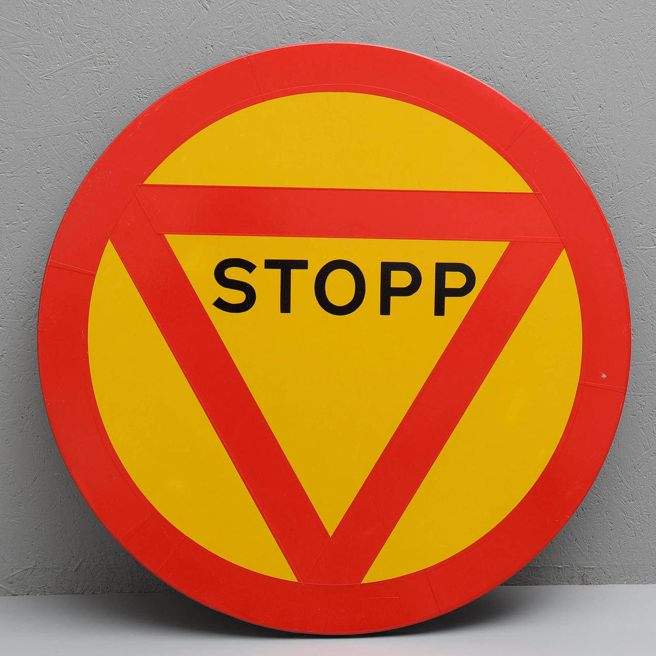 SKYLT, "STOPP", plåt, märkt GV AB 271.