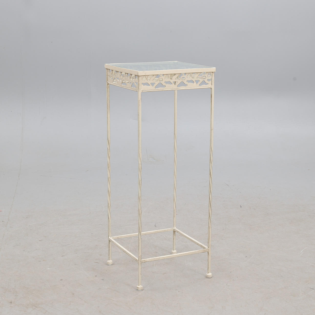 PIEDESTAL, glas/metall.