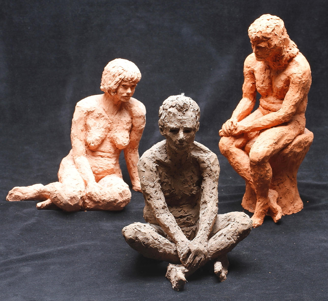 LEONORE KLEIVAN. Skulpturer, 3 st, keramik.