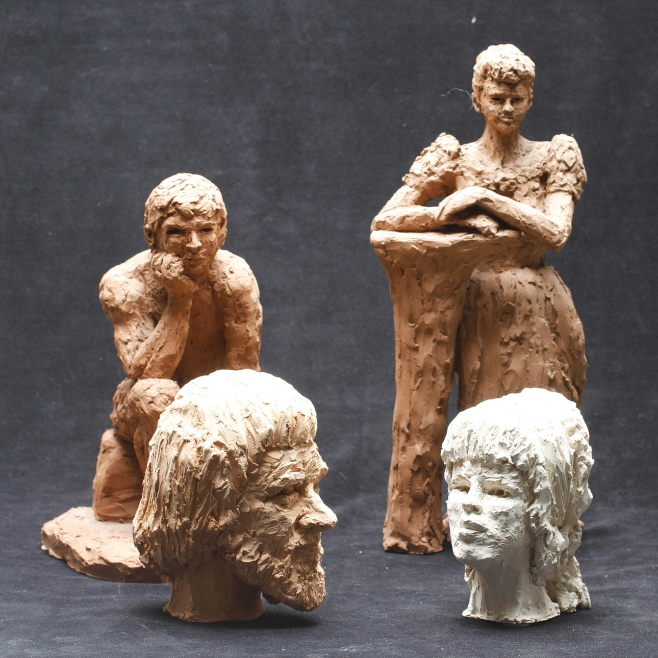 LEONORE KLEIVAN. Skulpturer, 4 st, keramik.