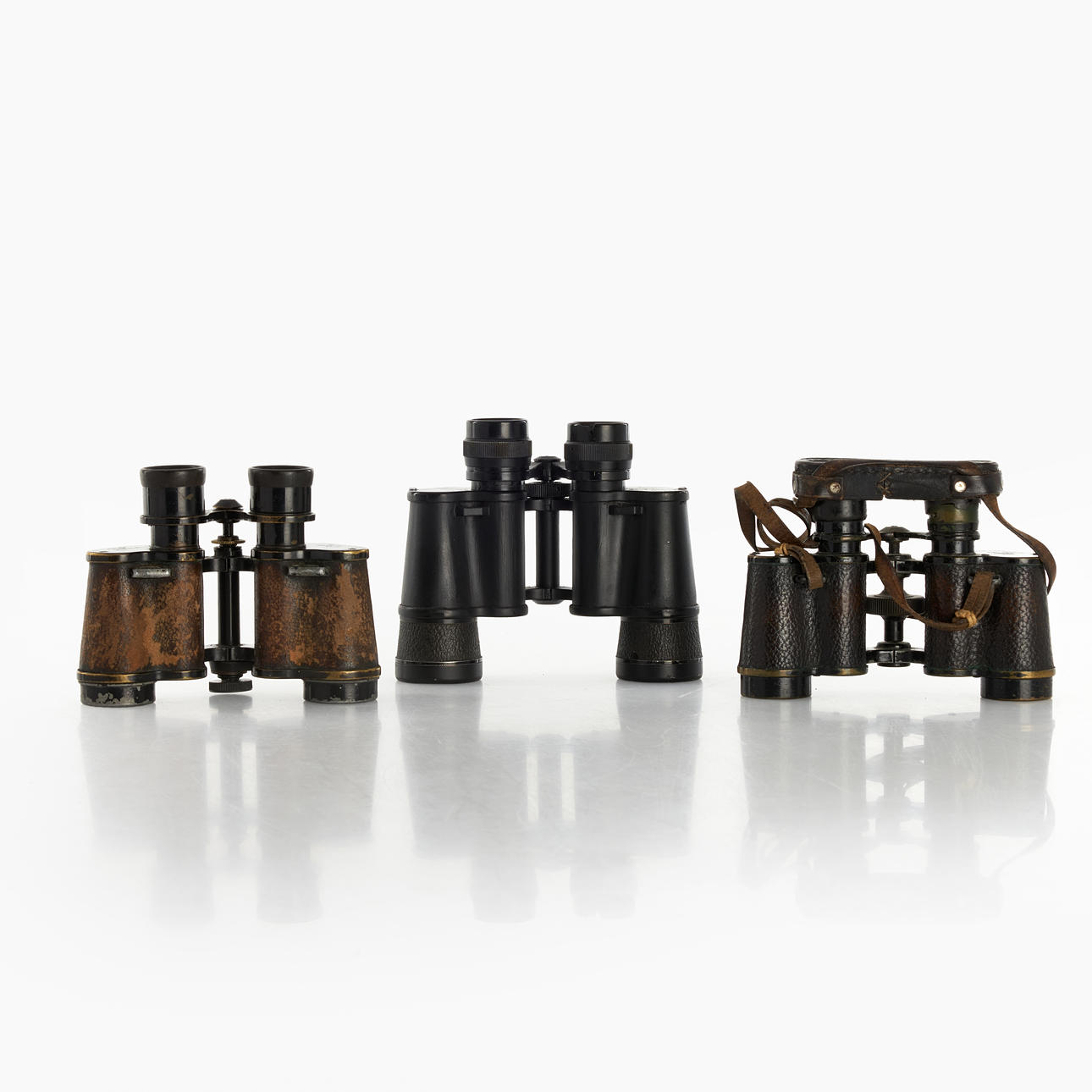 FIELD BINOCULARS, 3 pcs, various manufacturers.