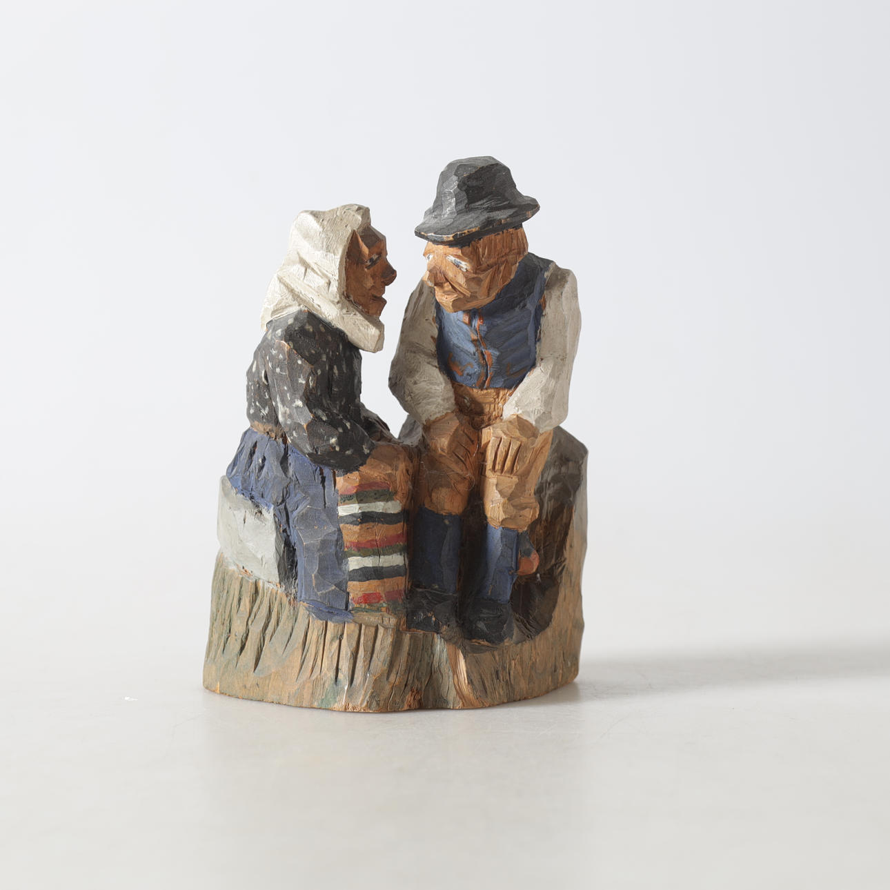 ANDERS BLANCK. Träfigur, signerad A. Blanck, Backa, Rättvik, 1932.