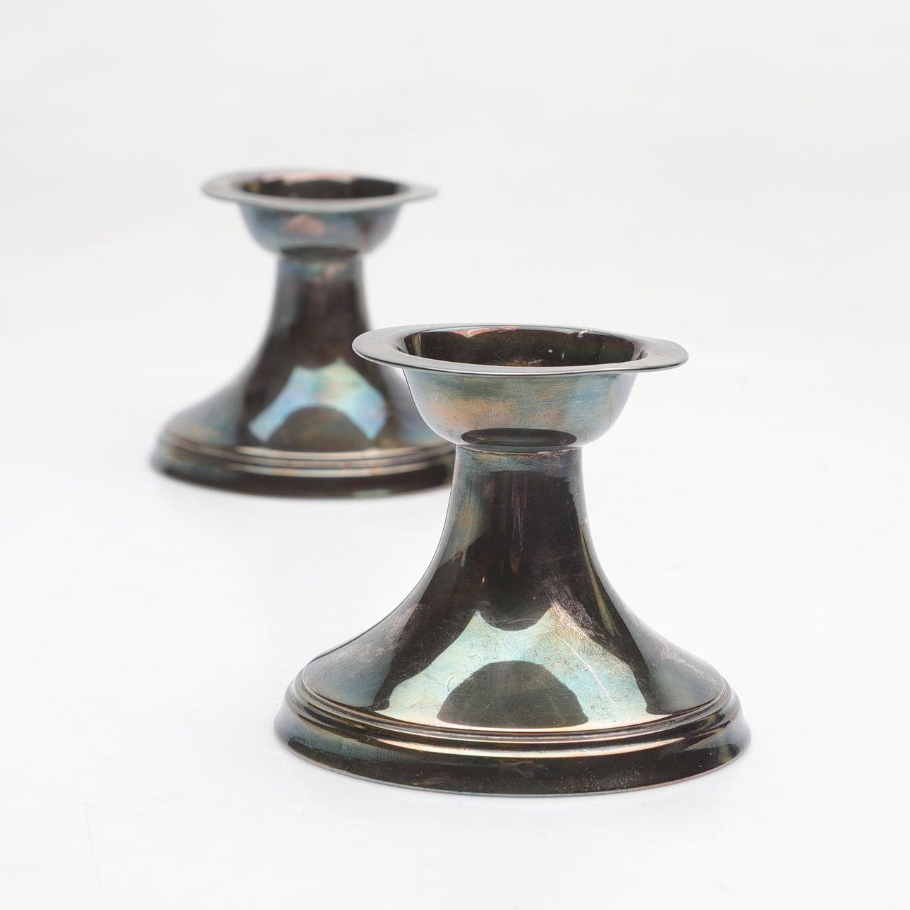 CANDLESTICKS, a pair, silver, GAB, 1959.