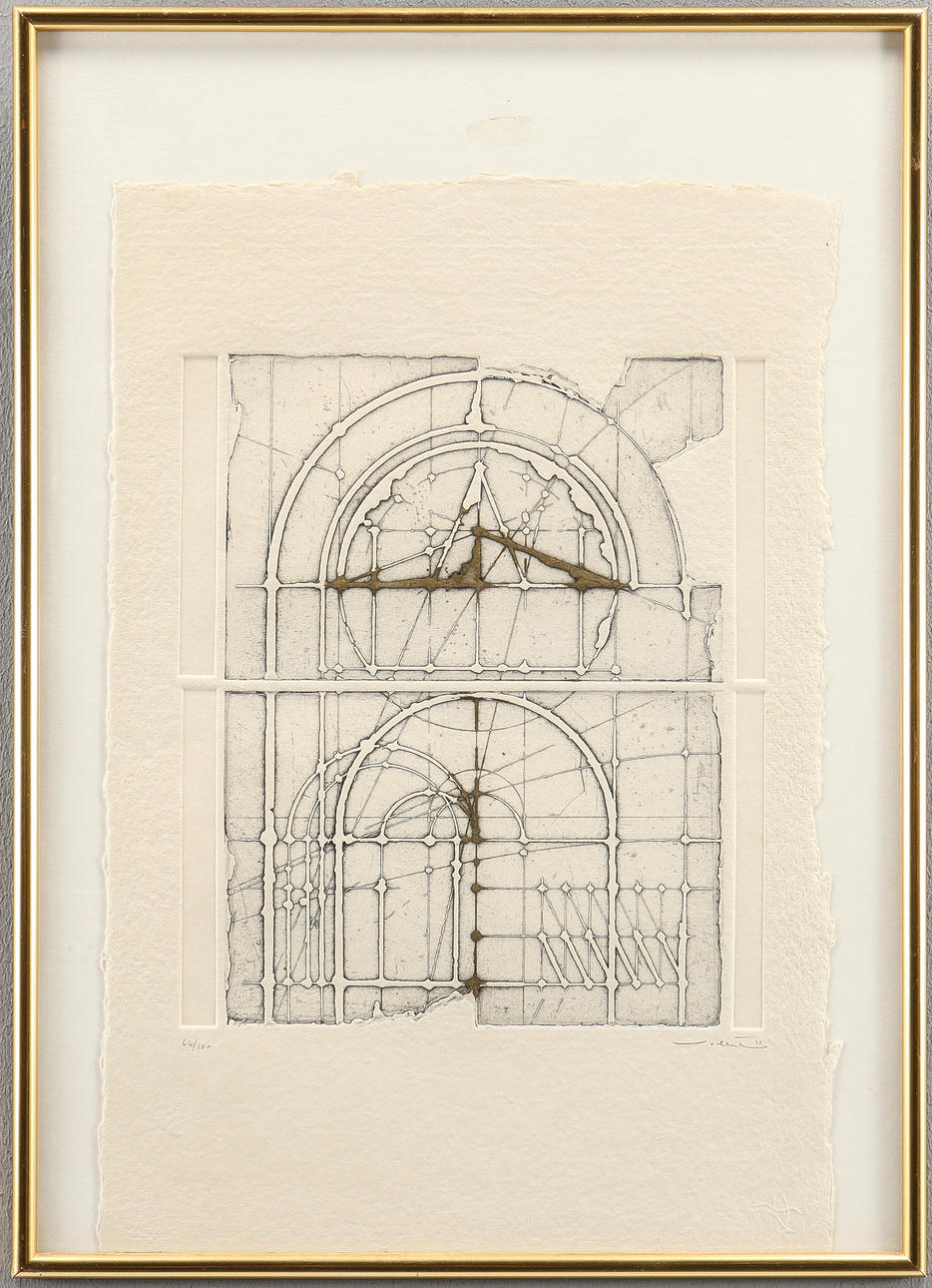 WALTER VALENTINI. Etsning 64/100, signerad.