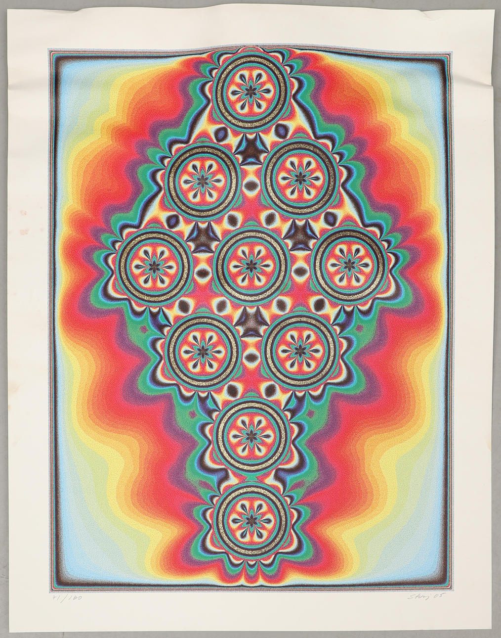 STURE JOHANNESSON. "Close code", serigraph with embossing, signed, dated -05 and numbered 71/160.