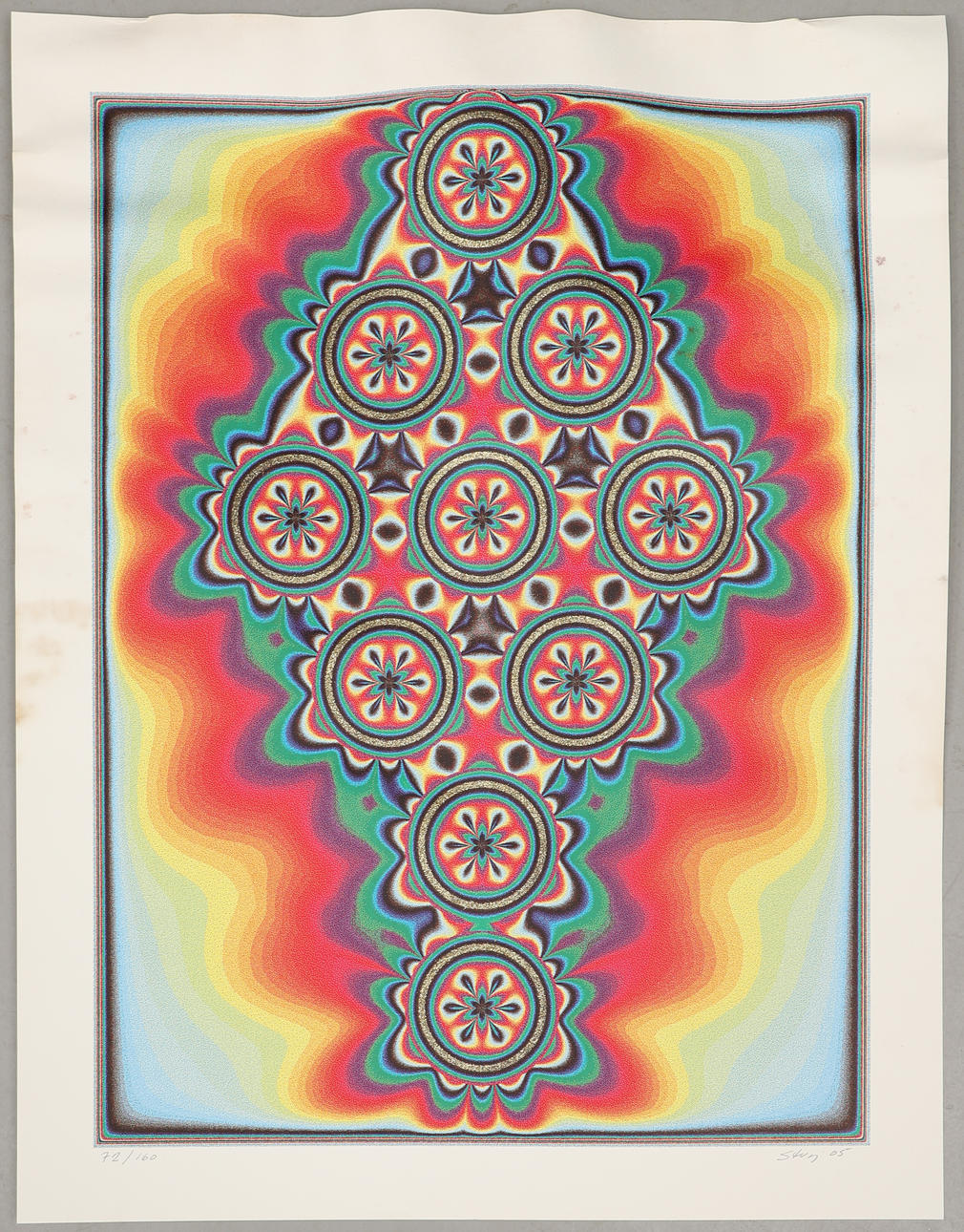STURE JOHANNESSON. "Close code", serigraph with embossing, signed, dated -05 and numbered 72/160.
