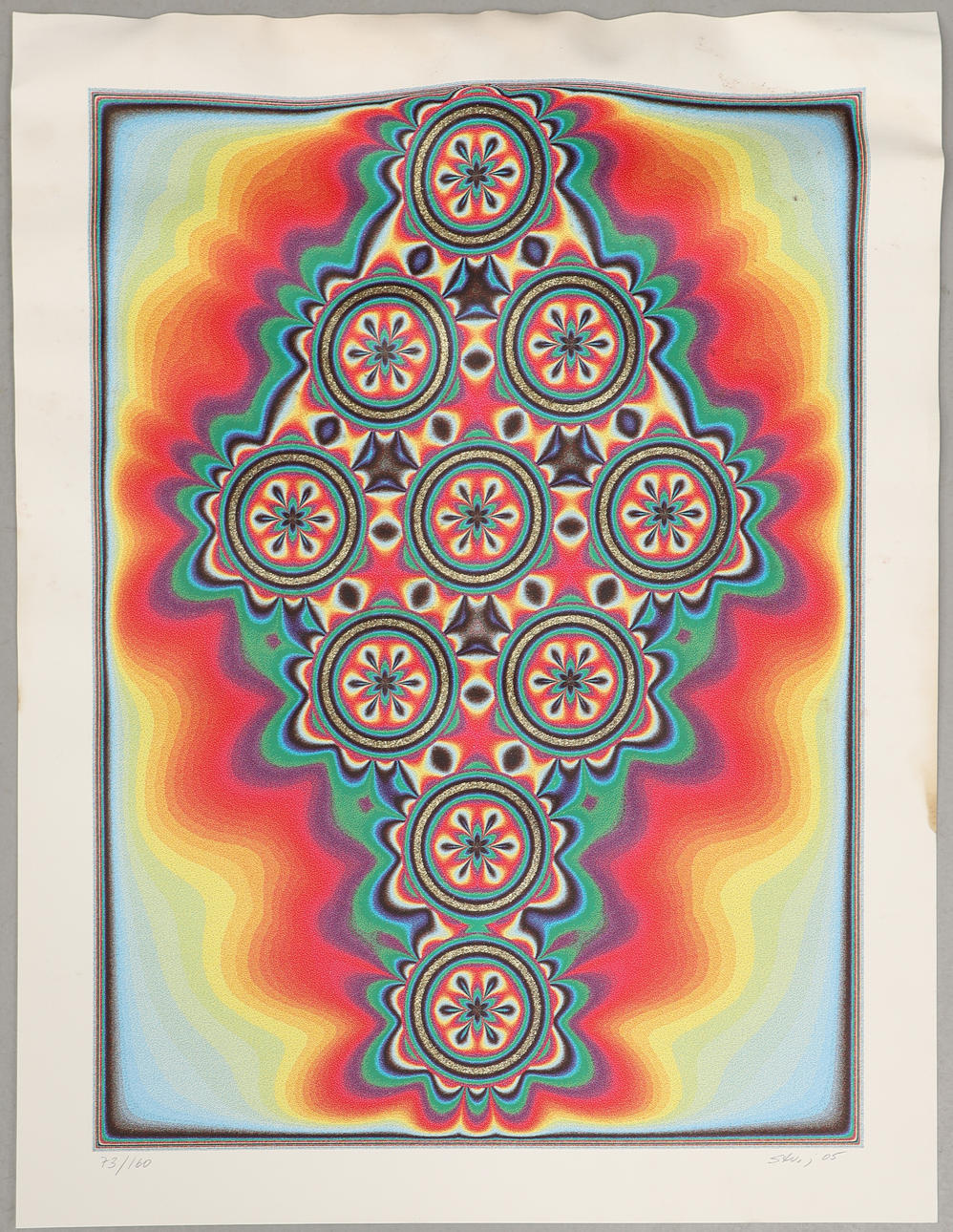 STURE JOHANNESSON. "Close code", serigraph with embossing, signed, dated -05 and numbered 73/160.