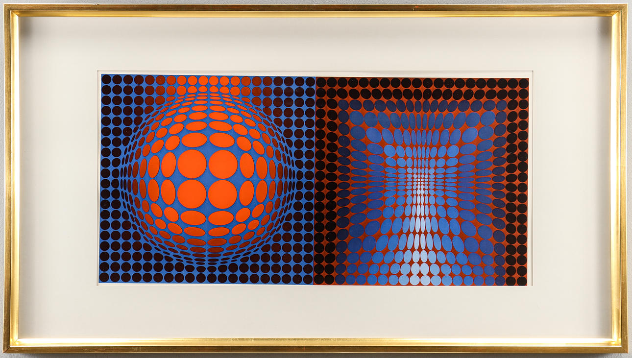 VICTOR VASARELY. Reproduktion.