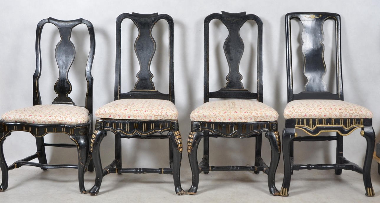 STOLAR, 4 st, barock, 1700-talets andra hälft.