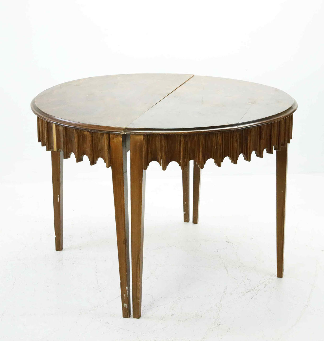 HALVMÅNEBORD, 2 delar, allmoge, 1800-tal.