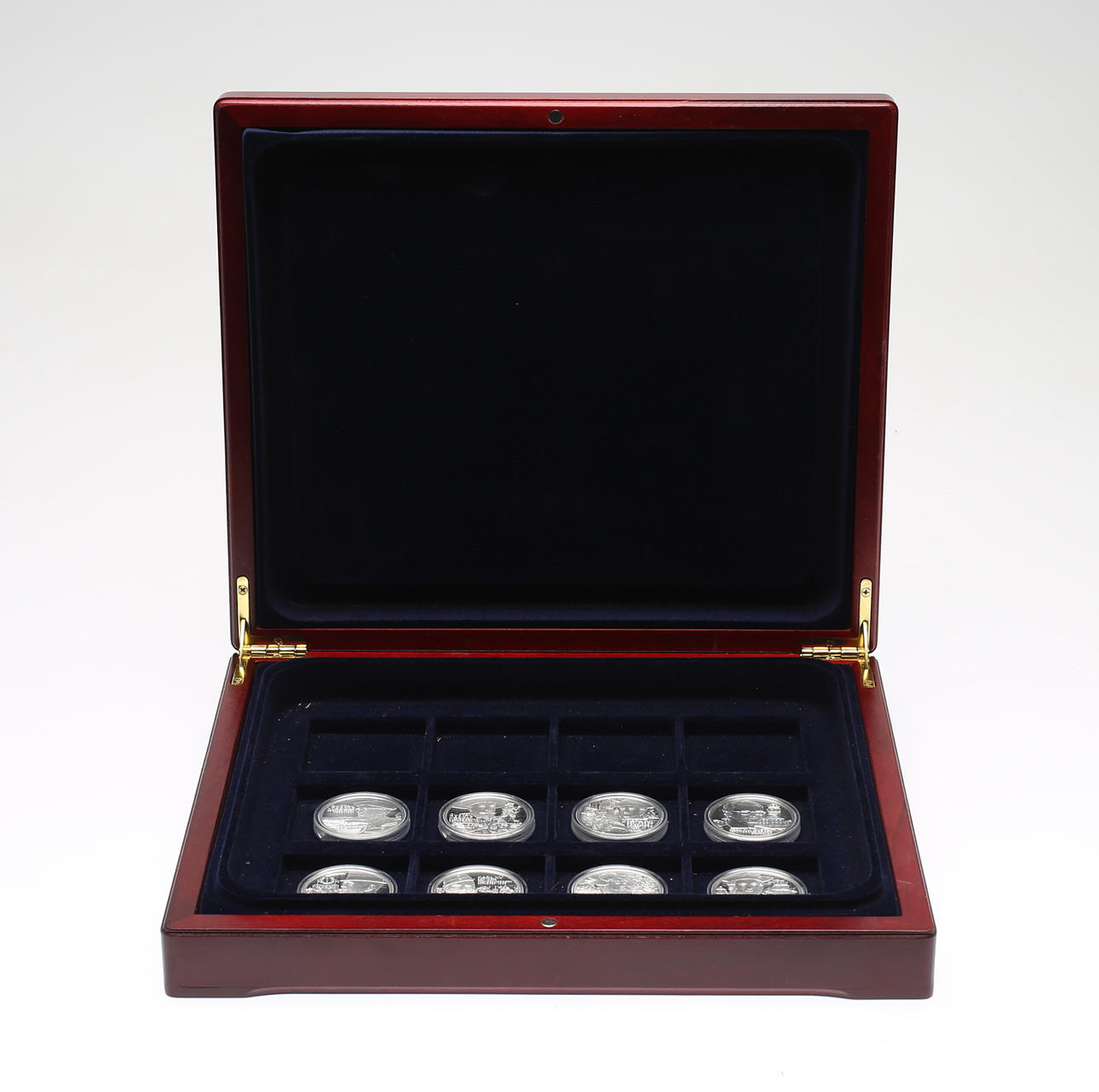 MYNT, 8 st, sterlingsilver, ur serien Kungariket Sverige.