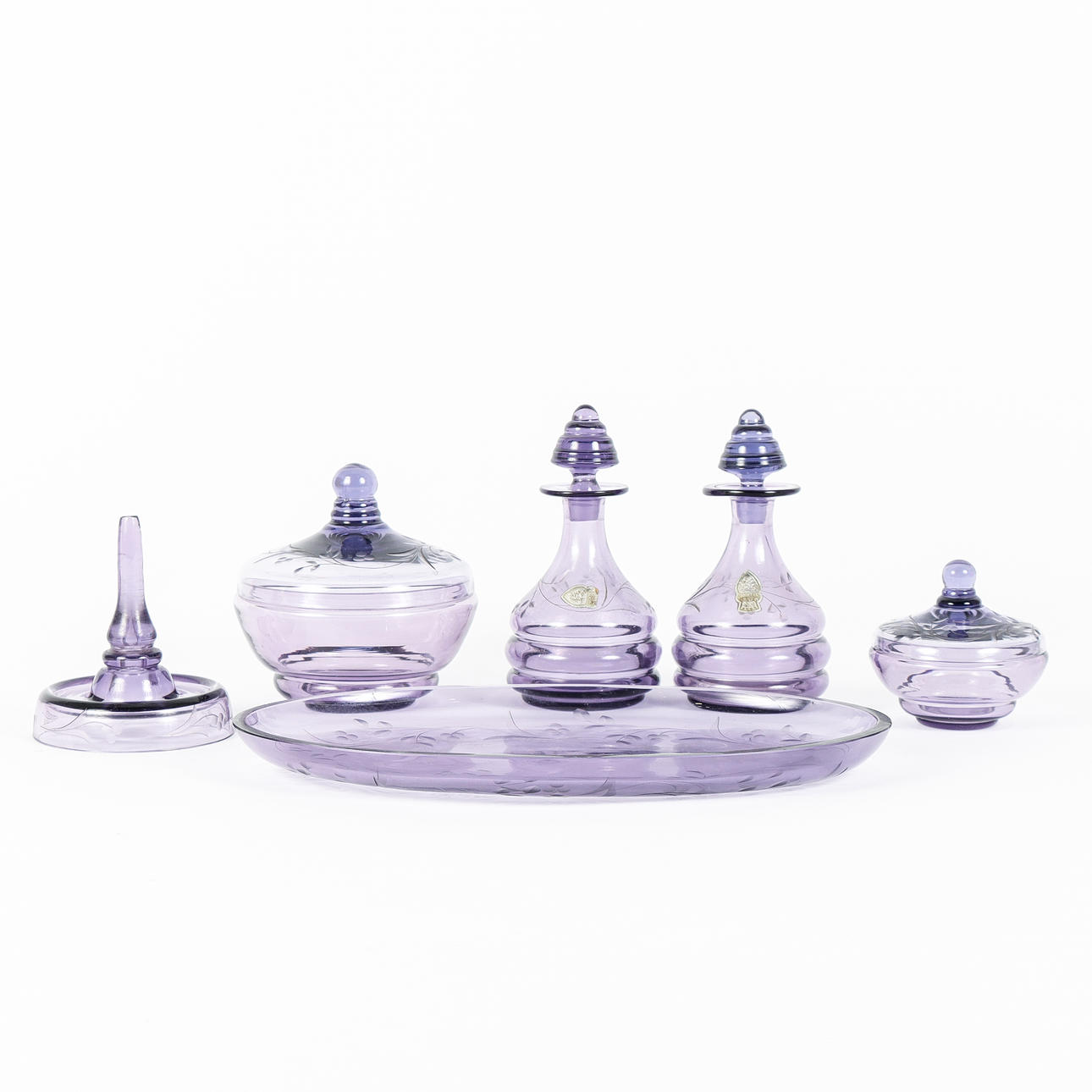 TOALETTSERVIS glas, 6 delar.