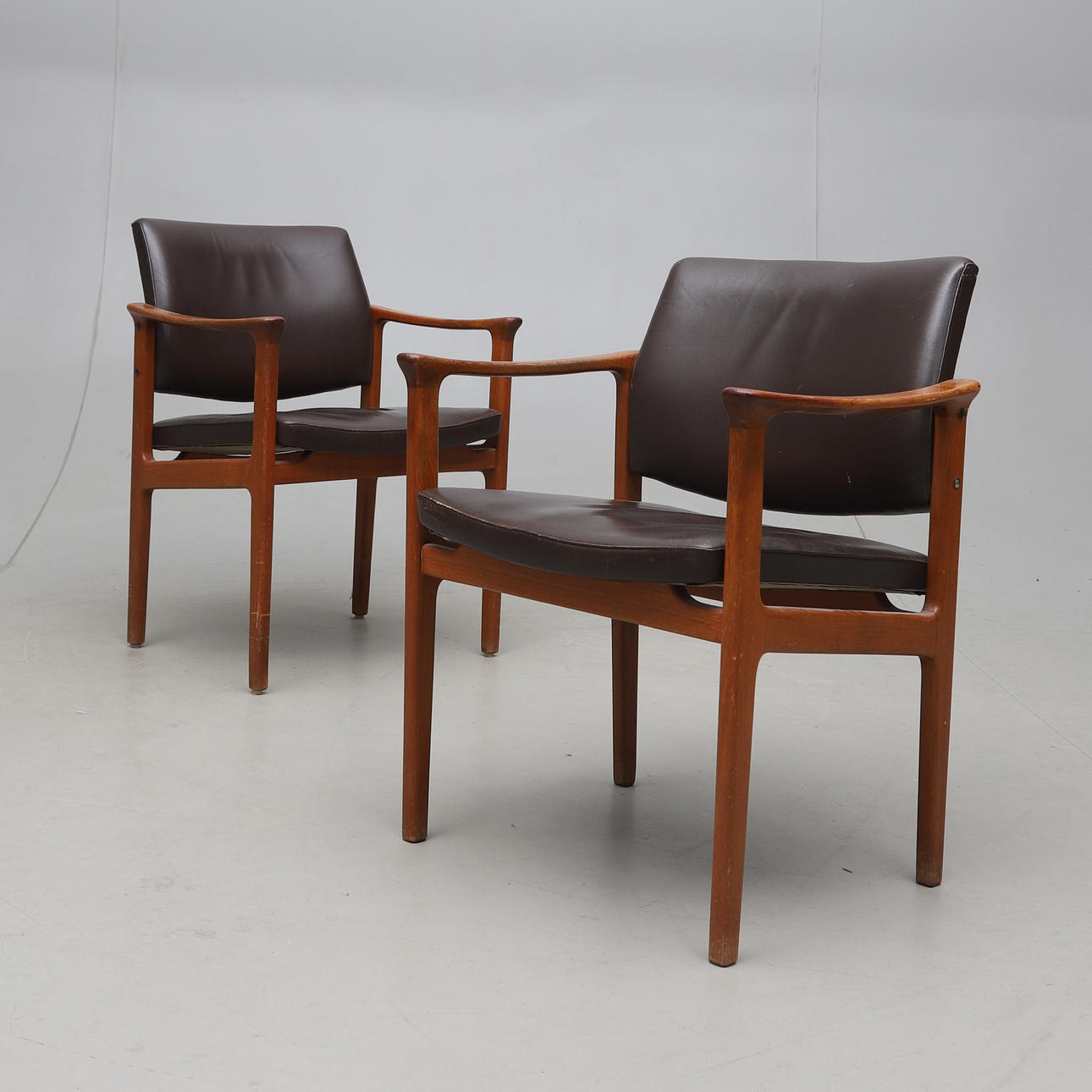 ARMCHAIRS, a pair, teak, Bröderna Andersson, mid-20th century.
