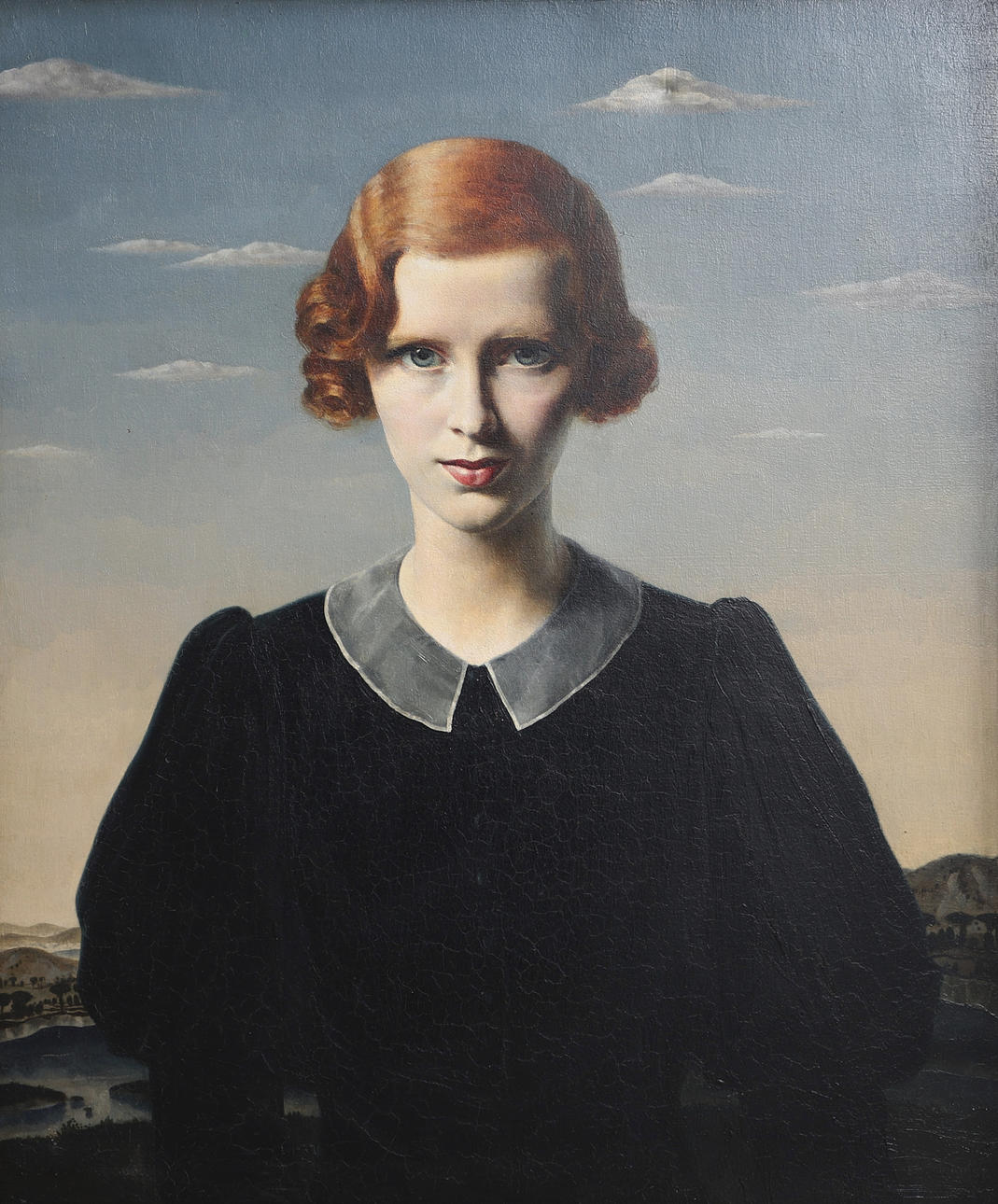 GERALD LESLIE BROCKHURST R.A. (1890-1978). PORTRAIT OF MRS ALEXANDER FRANK STANLEY CLARKE, NÉE VIVIEN ANTONIA BLIGH (ST GEORGE) GRAVES.