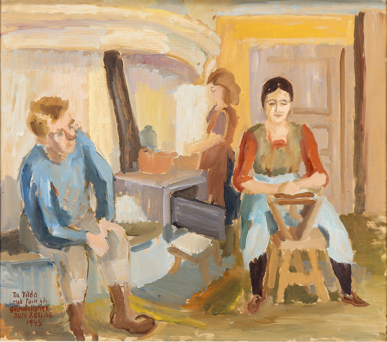 ERLING ÄRLINGSSON. Interiörscen.