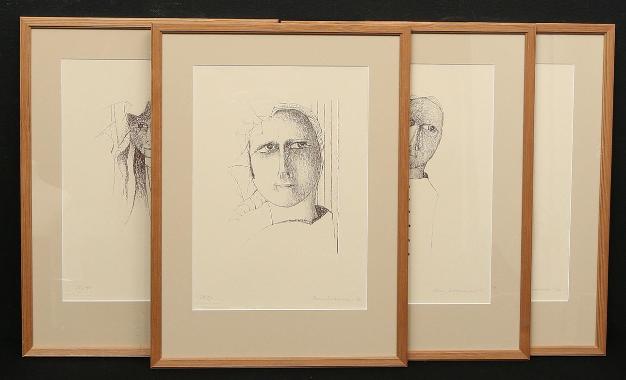 UNO SVENSSON. Graphic prints, 4 pcs, signed and numbered.