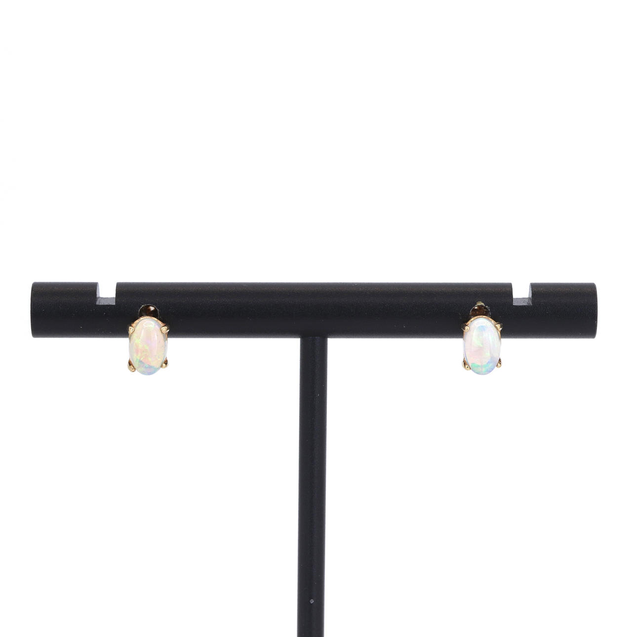 9CT OPAL EARRINGS.